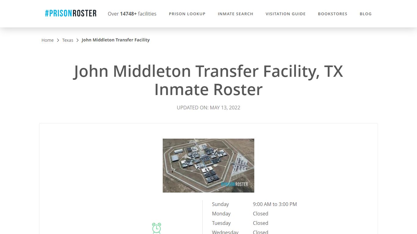 John Middleton Transfer Facility, TX Inmate Roster